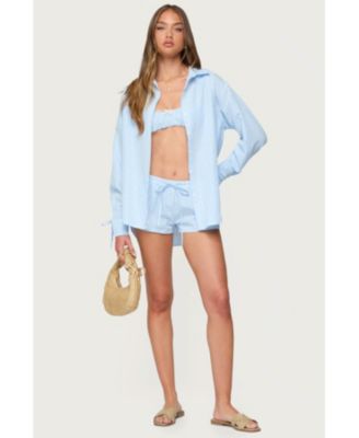Women's Yaffa Oversized Gingham Button Up Shirt