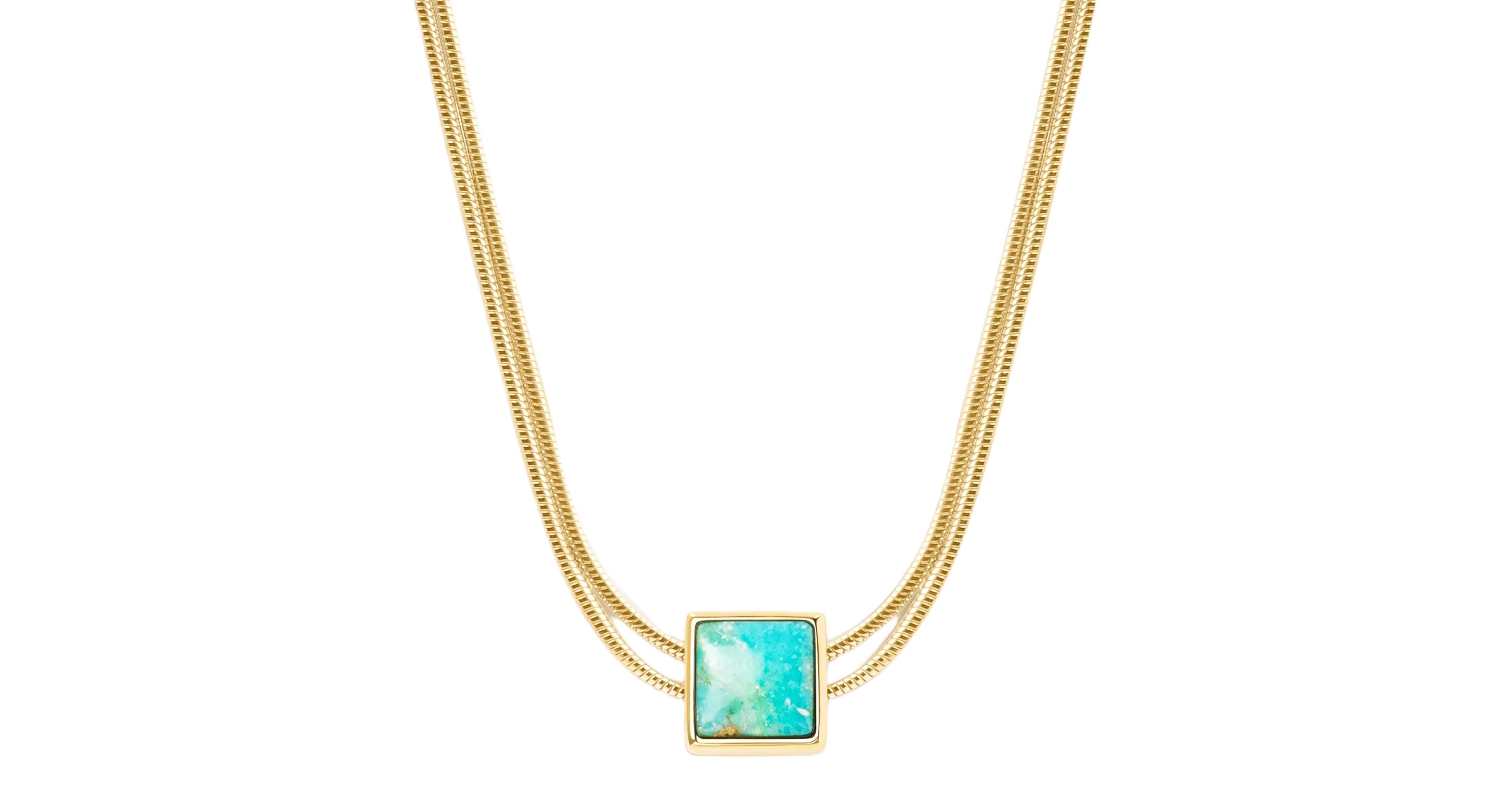 Karma and Luck Soothing Vibes Turquoise Evil Eye December Birthstone Necklace