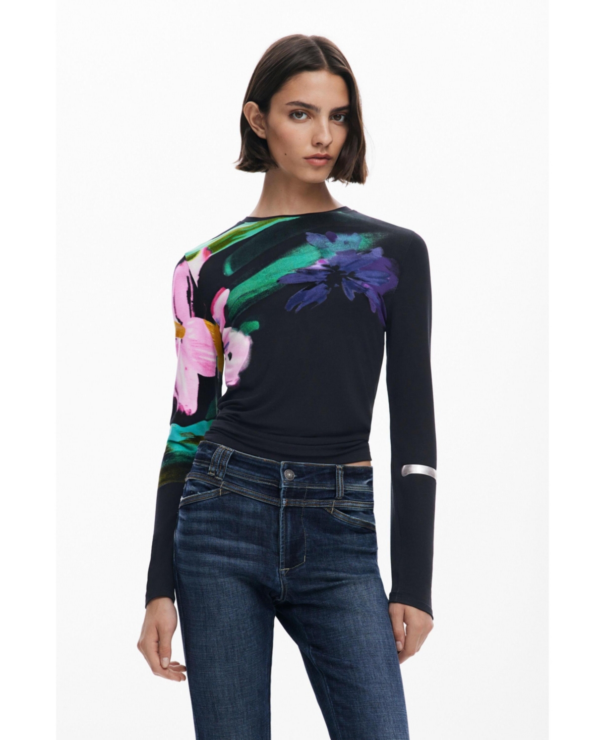 Desigual Women's Long-sleeve floral T-shirt