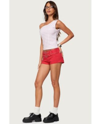 Women's Keryn Striped Asymmetric Top