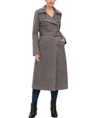 Women's Natalia Faux Suede Trench Coat