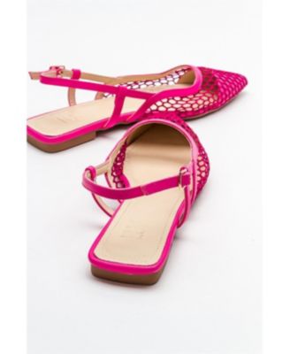 Brace Blue Mesh Flat Sandal (Women)