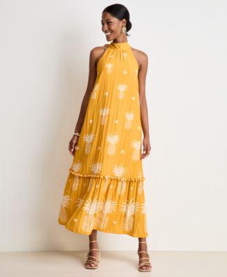 Women's Pineapple-Print Maxi Dress, Macy's Exclusive - | Alix Friedberg Capsule Collection