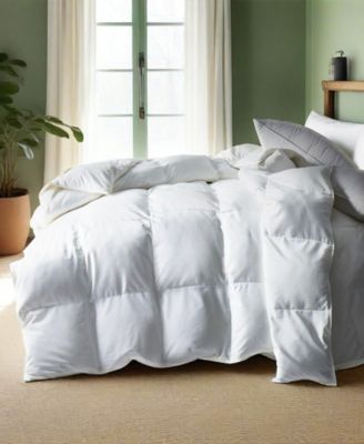 All Season 360 Thread Count Premium Down Feather Fiber Comforter, Full/Queen
