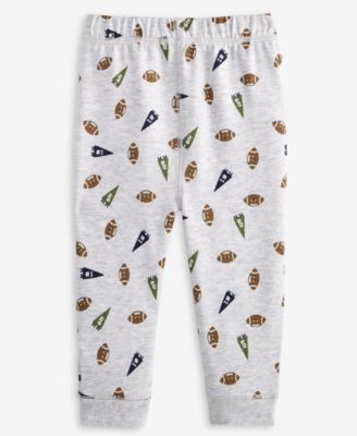 First Impressions - Baby Boys Football-Print Jogger Pants