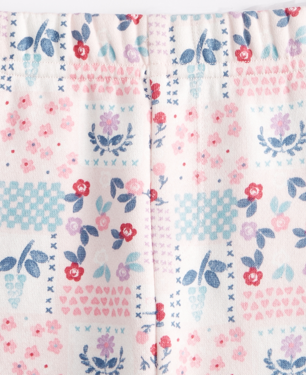 First Impressions Baby Girls Patchwork Floral-Print Fleece Pants, Exclusively at Macy's
