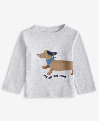 First Impressions - Baby Boys Long-Sleeve BFF Paw Graphic T-Shirt