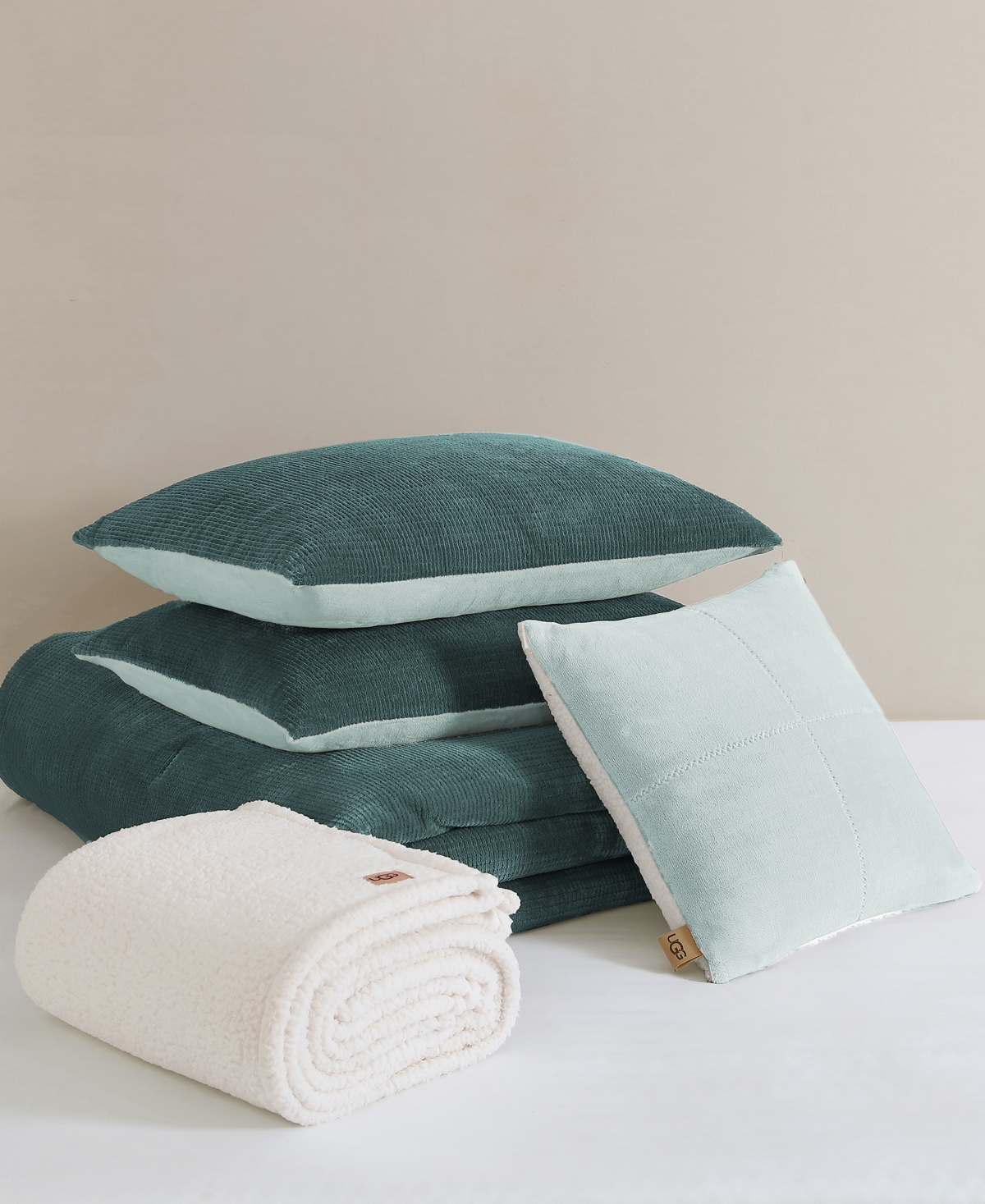 Ugg Brody Reversible 5-pc. Comforter Set, King In Green