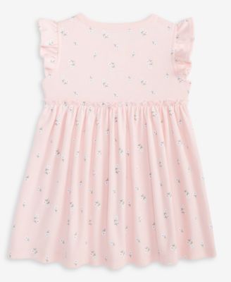 Baby Girls Short-Sleeve Floral-Print Dress