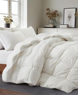 Medium Weight Extra Soft Goose Feather Fiber Comforter, Twin