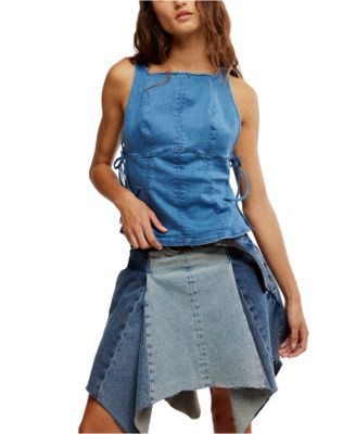 Free People - Women's Not My Fault Sleeveless Denim Top
