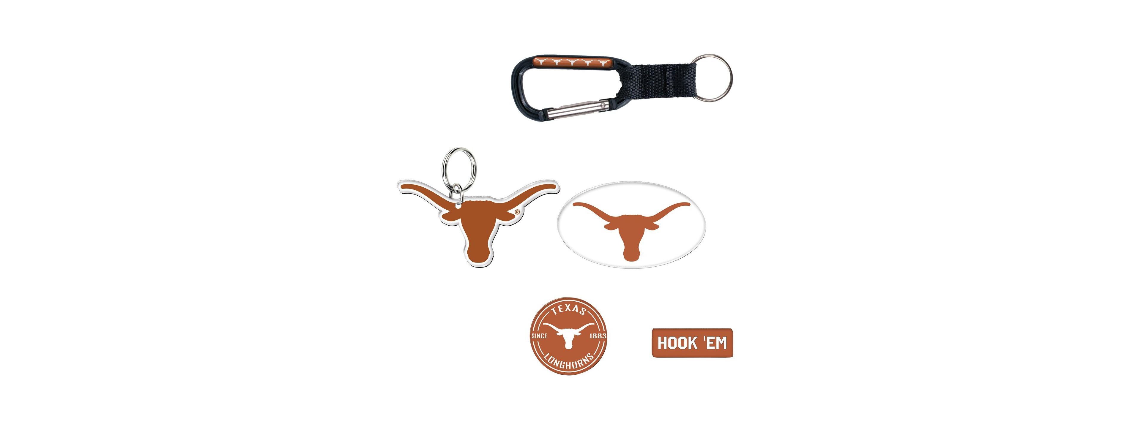 Wincraft Texas Longhorns 5-Pack Key Ring and Fridge Magnet Set