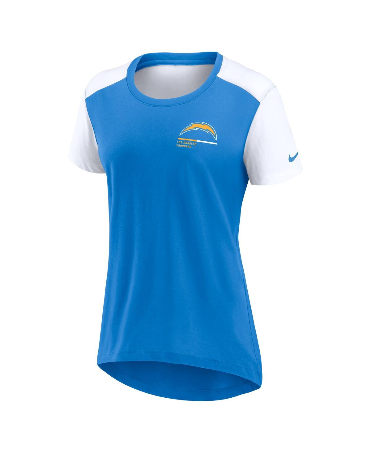 Nike Women's Powder Blue Los Angeles Chargers Performance Fashion T-shirt In Blue