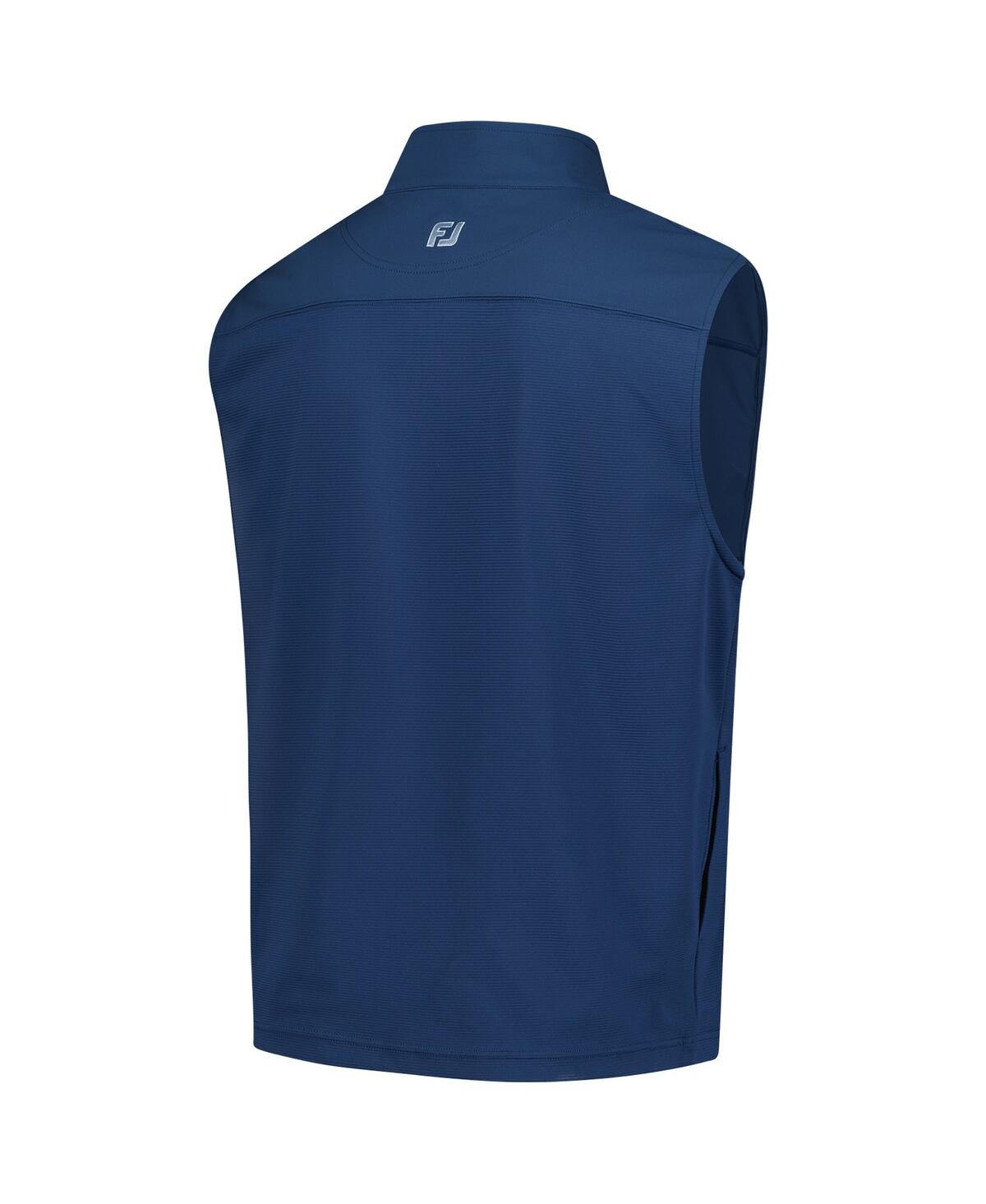 Footjoy Men's Navy The Players Ottoman Knit Full-zip Vest In Blue