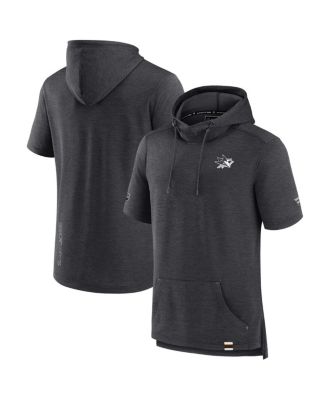 Fanatics - Men's Heather Charcoal San Jose Sharks Authentic Pro Pullover Hoodie