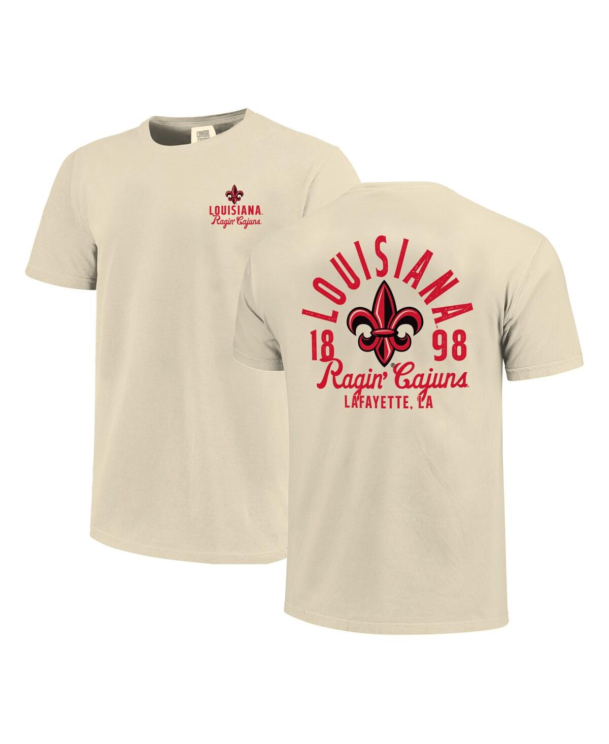 Men's Cream Louisiana Ragin' Cajuns Comfort Colors Mascot Overlay T-Shirt - Cream