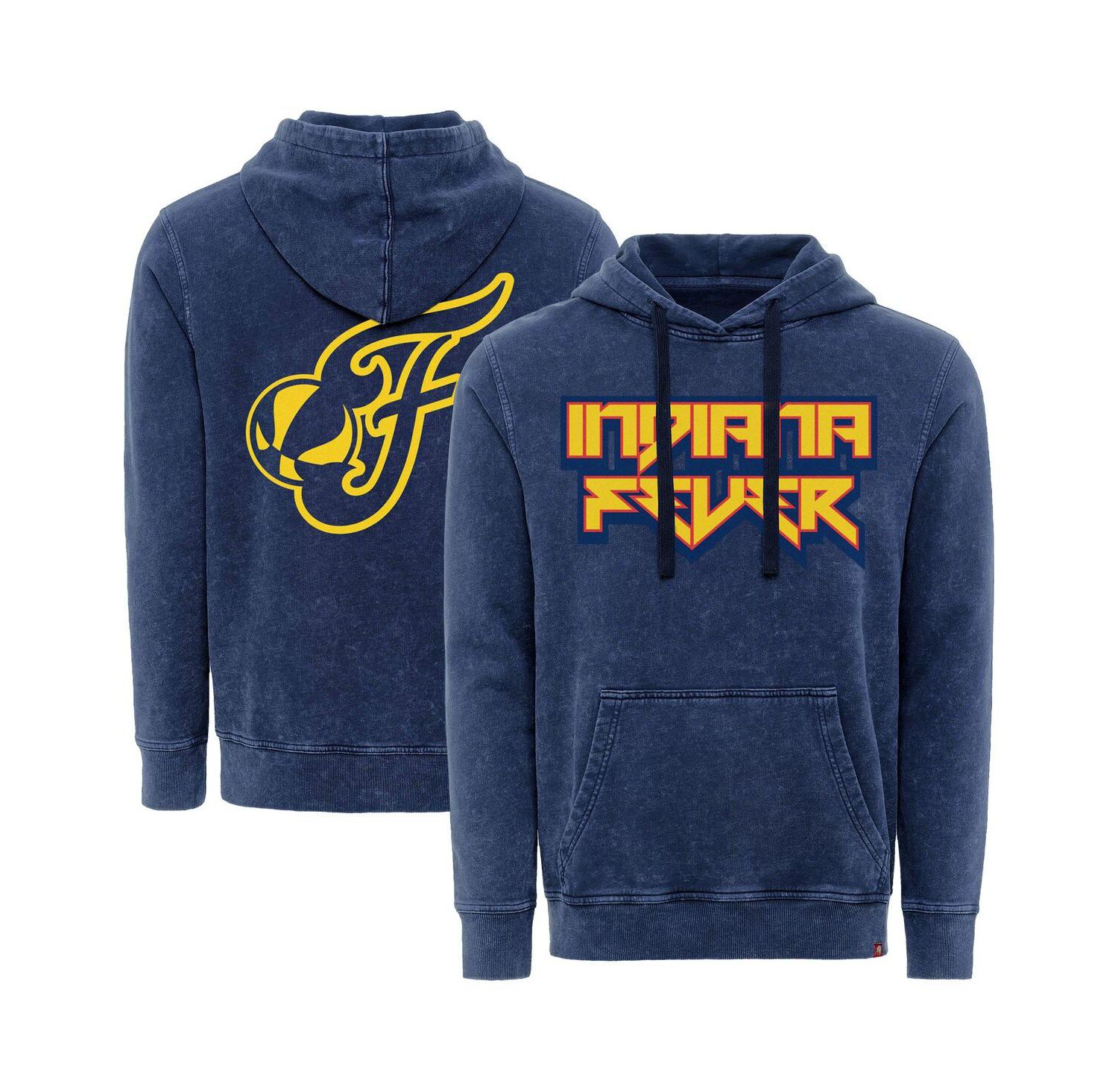 Men's and Women's Navy Indiana Fever Rock Roll Collection Jimi Mineral Wash Pullover Hoodie