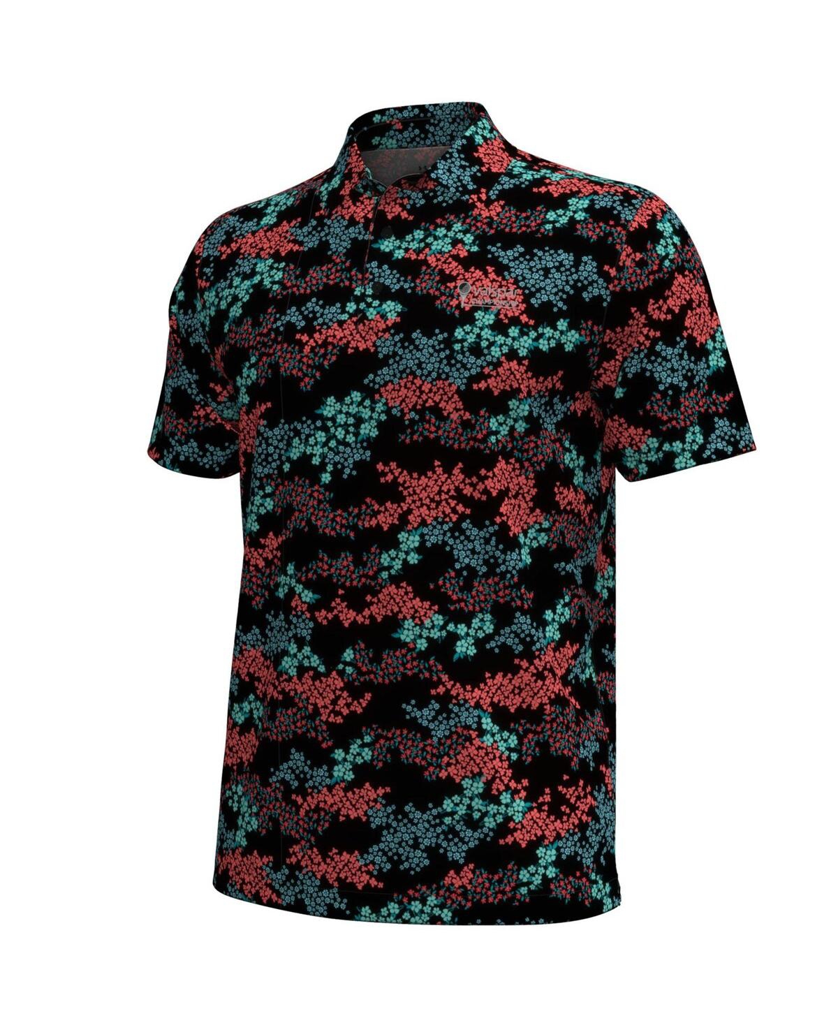 Men's Black Valspar Championship Playoff 3.0 Azalea Print Polo Shirt - Black