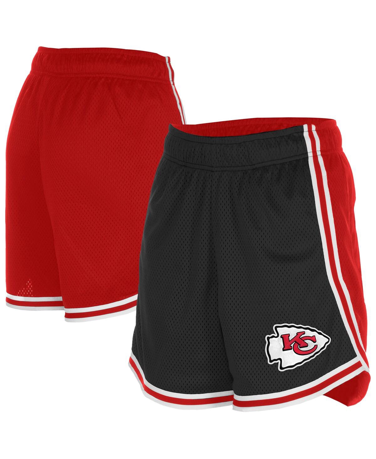 New Era Women's Black/red Kansas City Chiefs Sport Classics Mesh Shorts In Multi