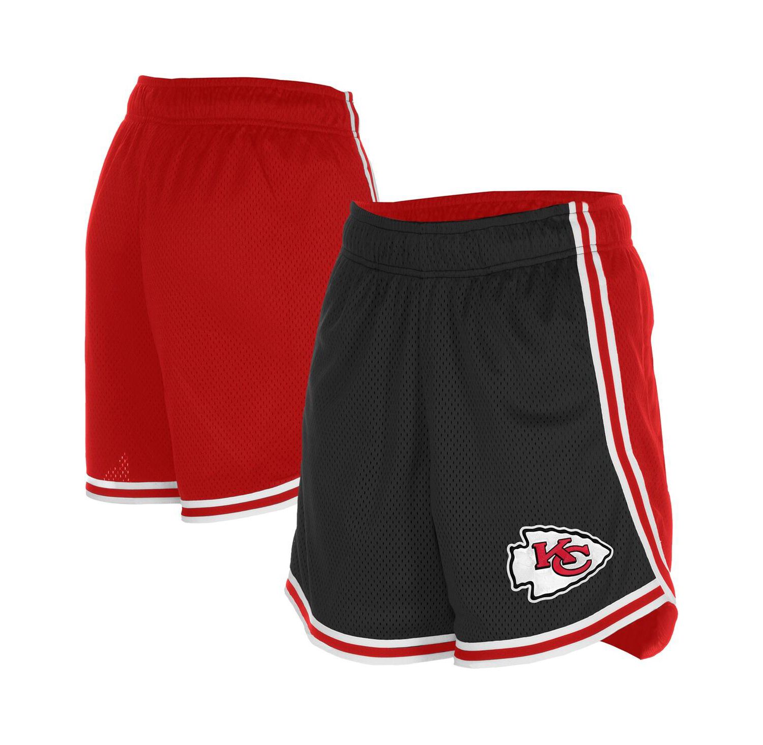 Women's Black/Red Kansas City Chiefs Sport Classics Mesh Shorts