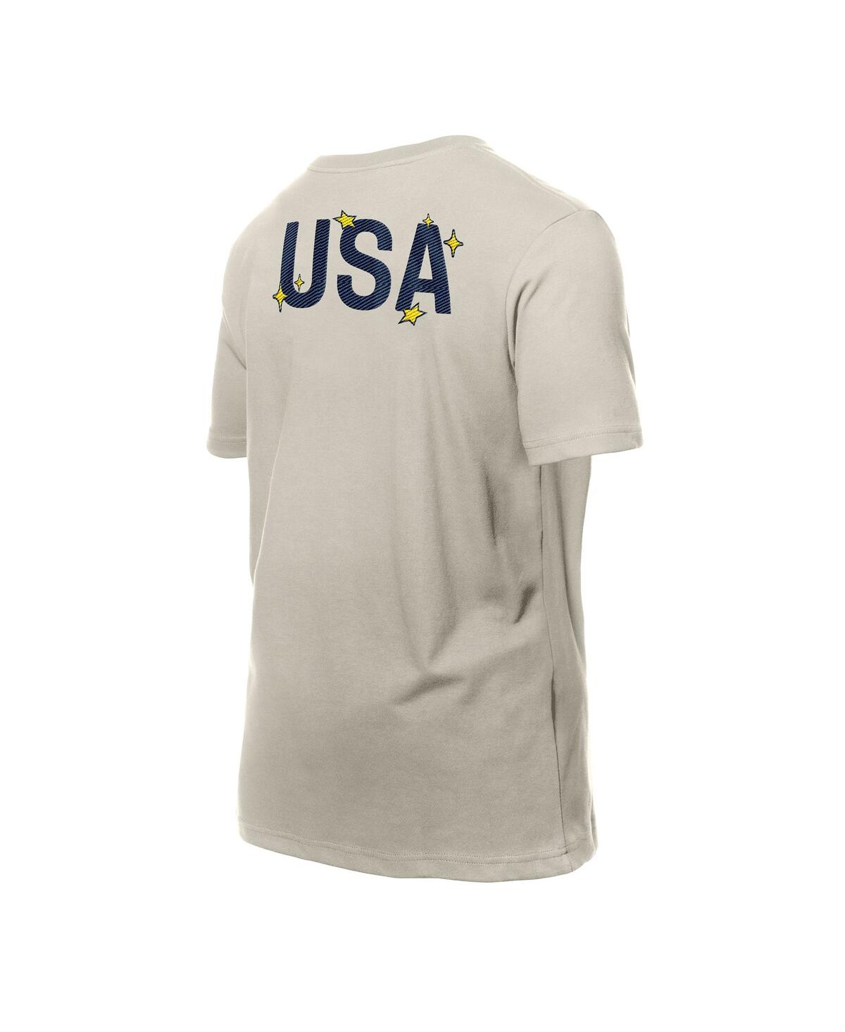 New Era Men's Light Beige Usmnt Logo Select T-shirt In Neutral