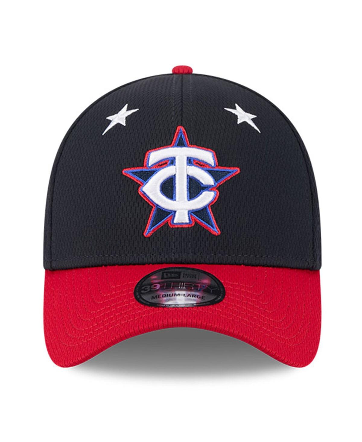New Era Men's Navy/red Minnesota Twins 2025 Mlb All-star Game Workout 39thirty Flex Hat In Multi
