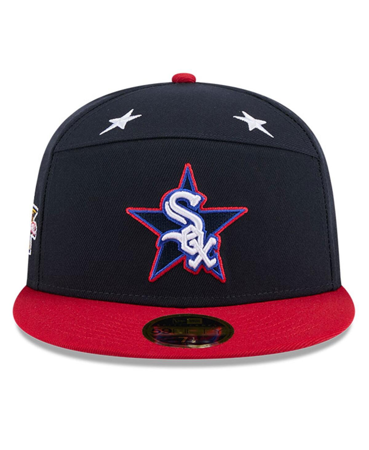 New Era Men's Navy/red Chicago White Sox 2025 Mlb All-star Game Workout Side Patch 59fifty Fitted Hat In Black