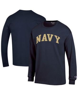 Champion - Men's Navy Navy Midshipmen Basic Arch Long Sleeve T-Shirt
