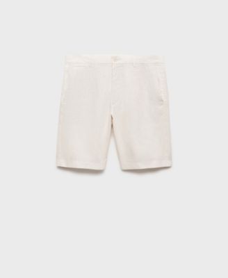Men's Slim-Fit Linen Bermuda Shorts