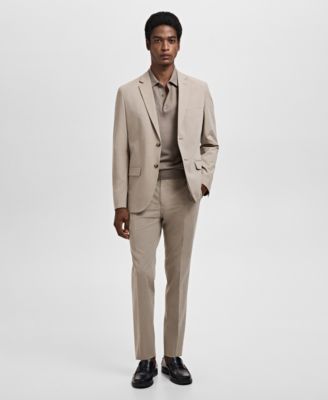 Men's Stretch Fabric Super Slim-Fit Suit Pants