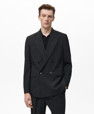 MANGO - Men's Boston Regular-Fit Double-Breasted Suit Blazer