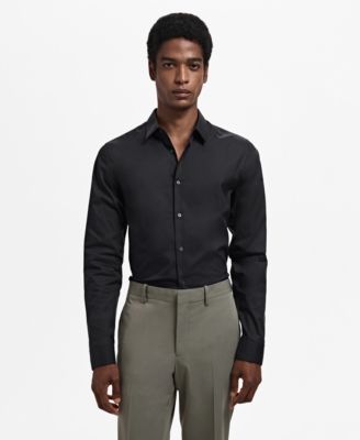 MANGO - Men's Slim Fit Cotton Dress Shirt