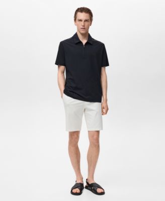 Men's Zip Neck Polo Shirt