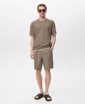 Men's Contrasting Cotton-Blend T-Shirt