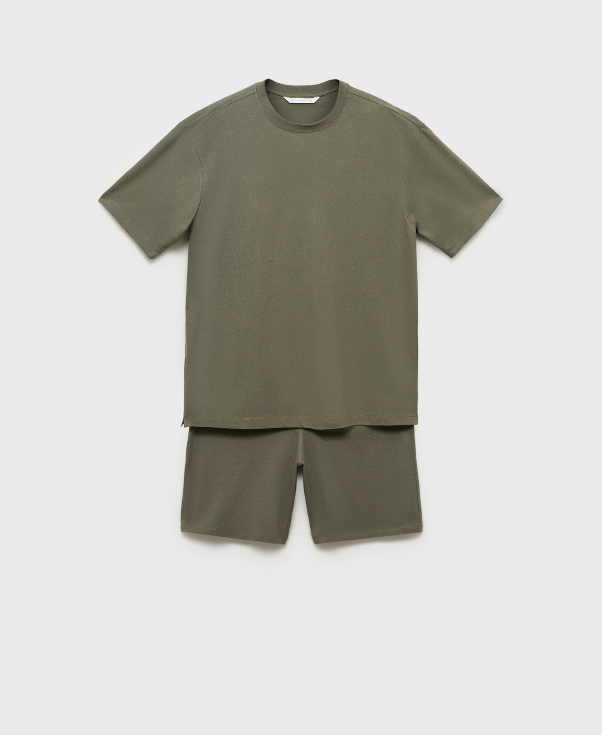 Mango Men's Cotton Shorts Pajama Pack In Green