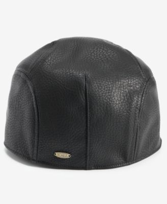Men's Ivy Faux-Leather Flat Cap 