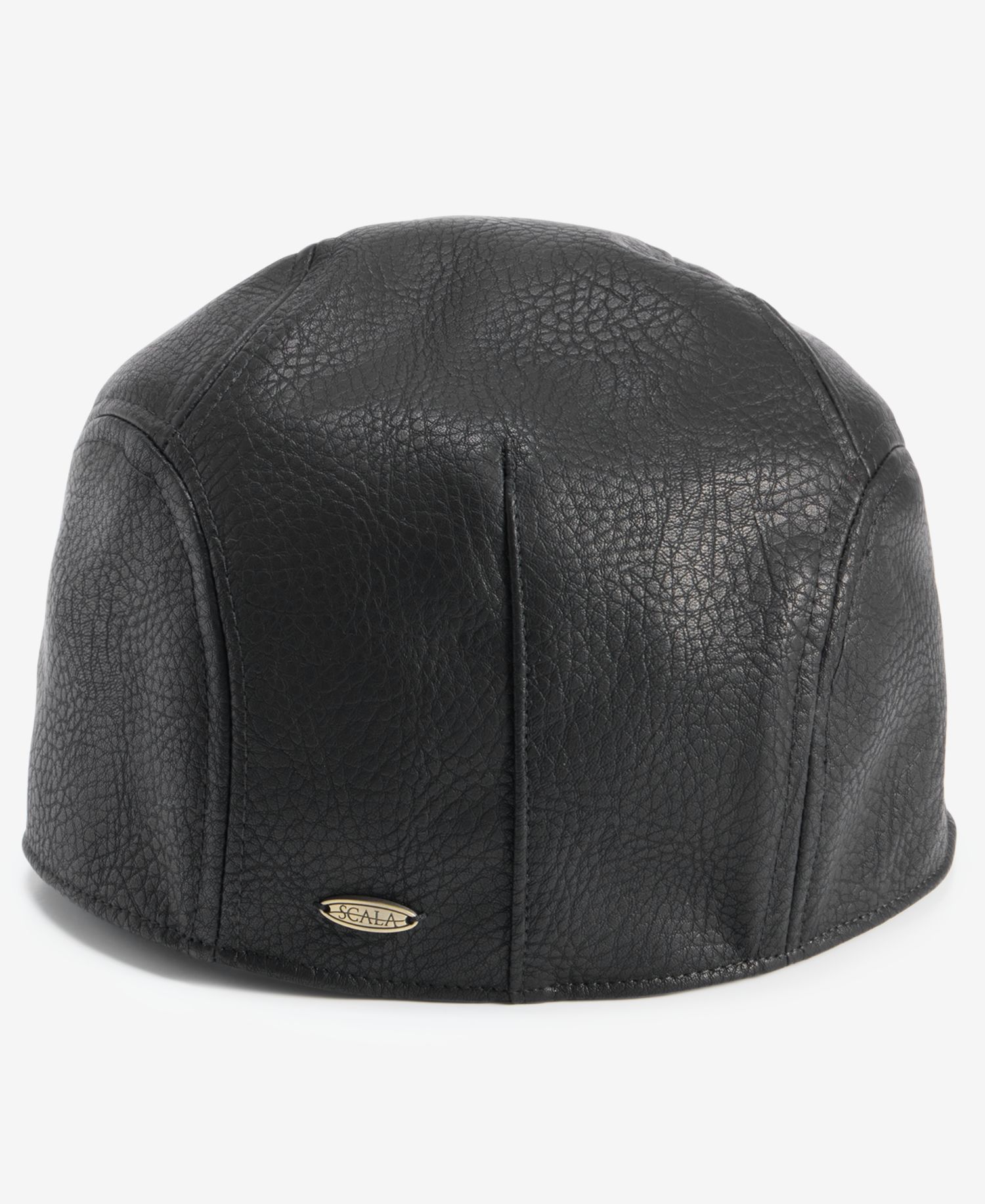 Men's Ivy Faux-Leather Flat Cap
