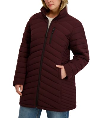 Plus Size Hooded Water-Resistant Puffer Coat