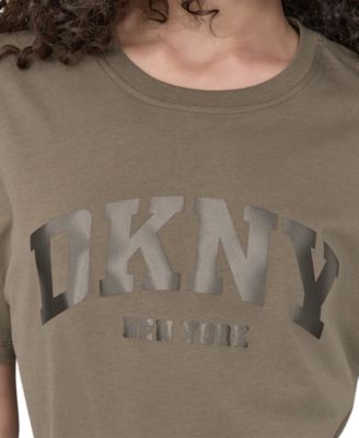 Sport Women's Varsity Satin Logo Oversized Cotton T-Shirt 