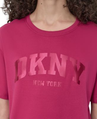 Sport Women's Varsity Satin Logo Oversized Cotton T-Shirt 