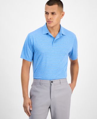 Men's Heathered Stripe Golf Polo Shirt