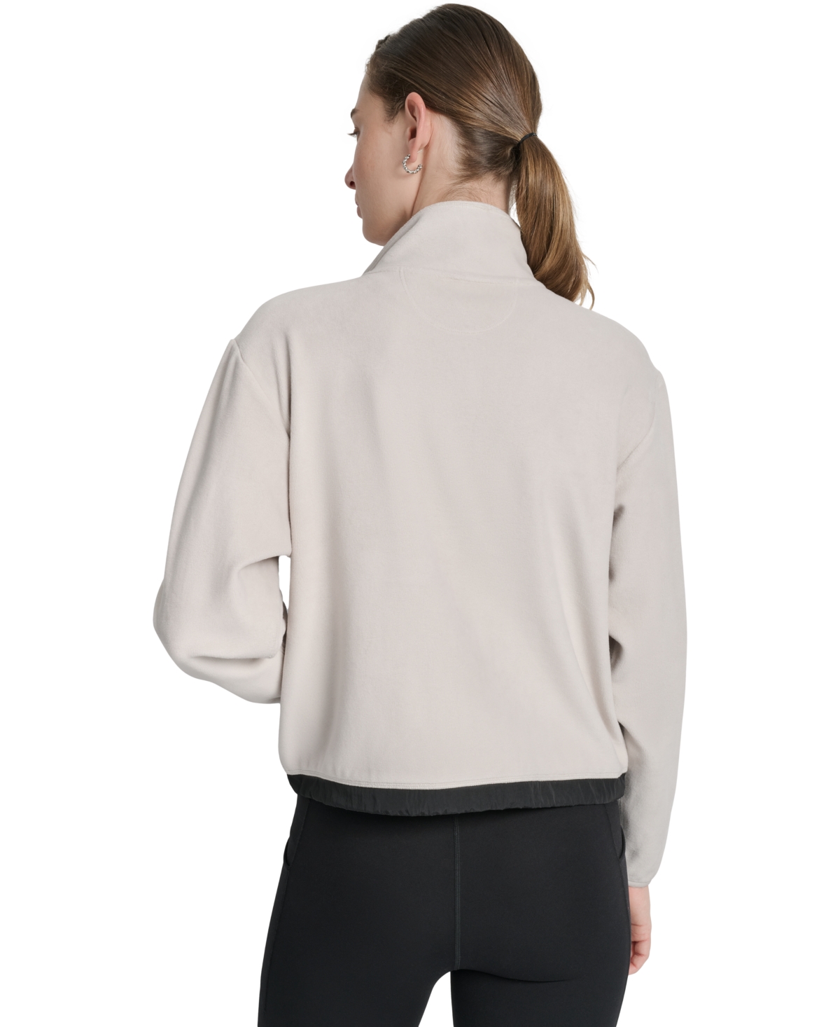 Dkny Sport Woman Sweatshirt Beige Size Xl Polyester, Elastane In White