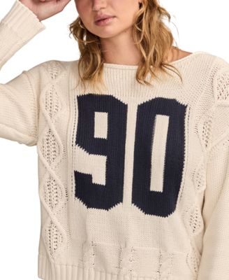 Women's 90S Graphic Cotton Crewneck Sweater