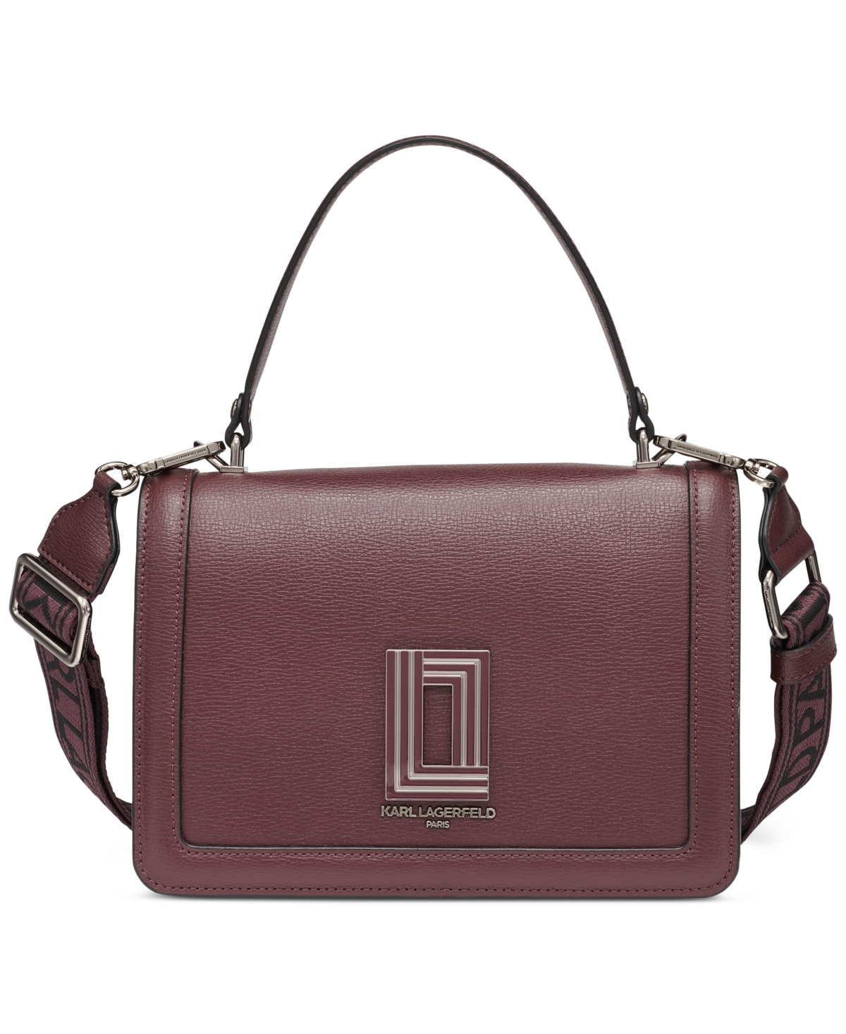 Karl Lagerfeld Simone Flap Crossbody In Brown
