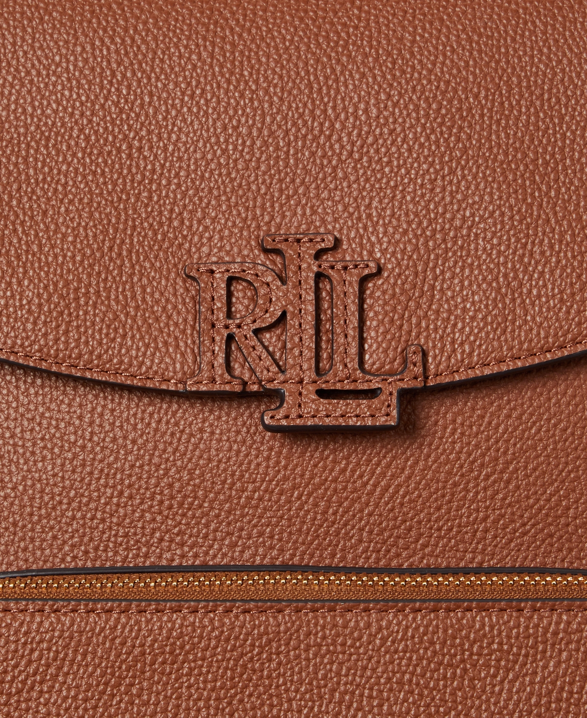 Ralph Lauren Pebbled Leather Small Cameryn Backpack In Brown