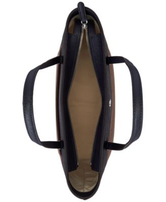 Striped Leather Medium Karly Tote Bag