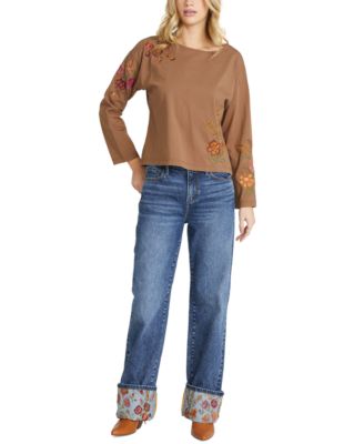 Driftwood - Women's Crewneck X Oshibana Embroidered Top