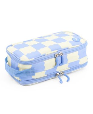 Doodle Pencil Case with Organizational Pockets and Handle Strap