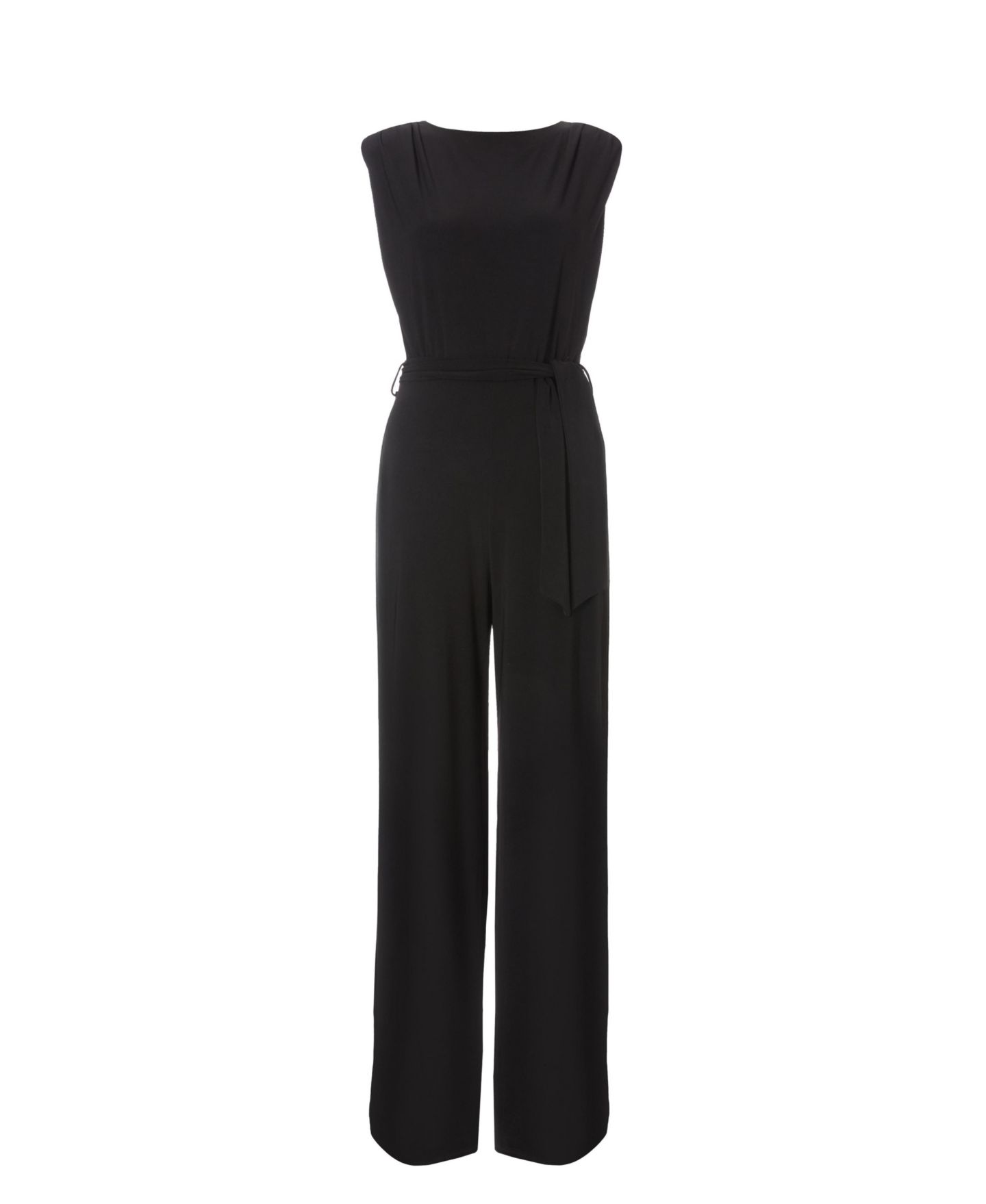 Женский комбинезон QUIZ Ity Waist Tie Jumpsuit, цвет: Чёрный — фото 4