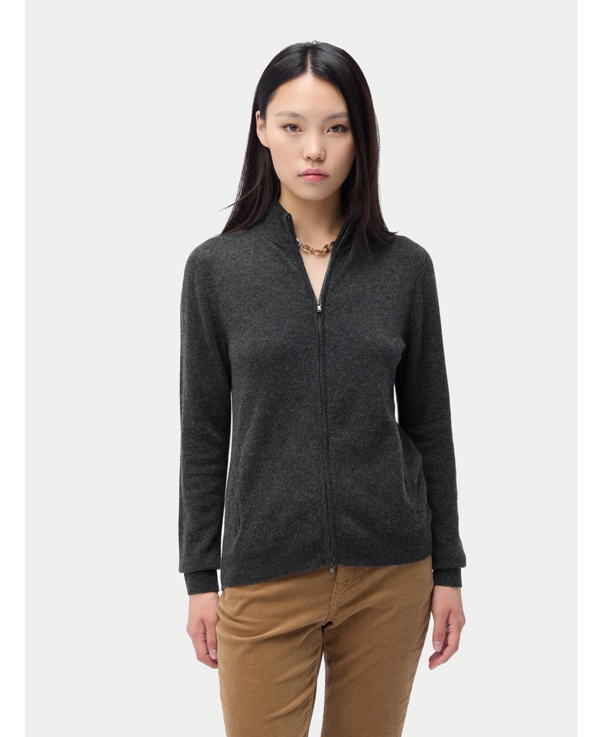 Women's Cashmere Full-Zip Cardigan